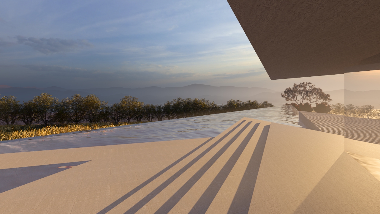 Alternative view of the swimming pool for RIBA design competition