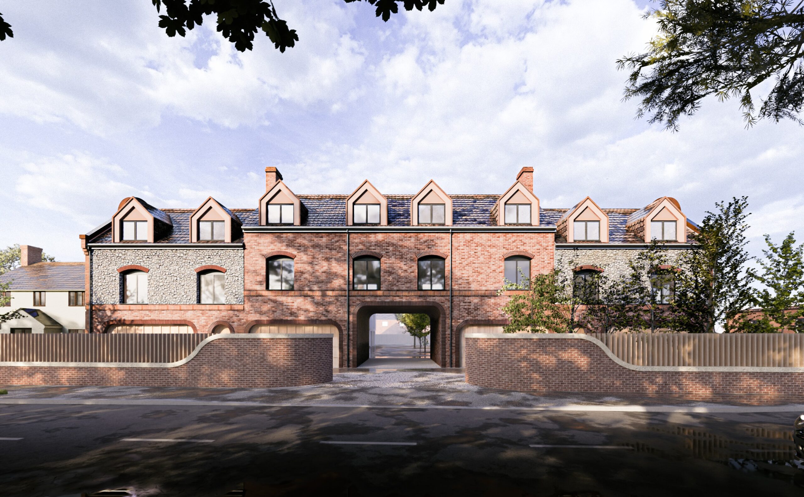 3D render of residential redevelopment scheme in Holt