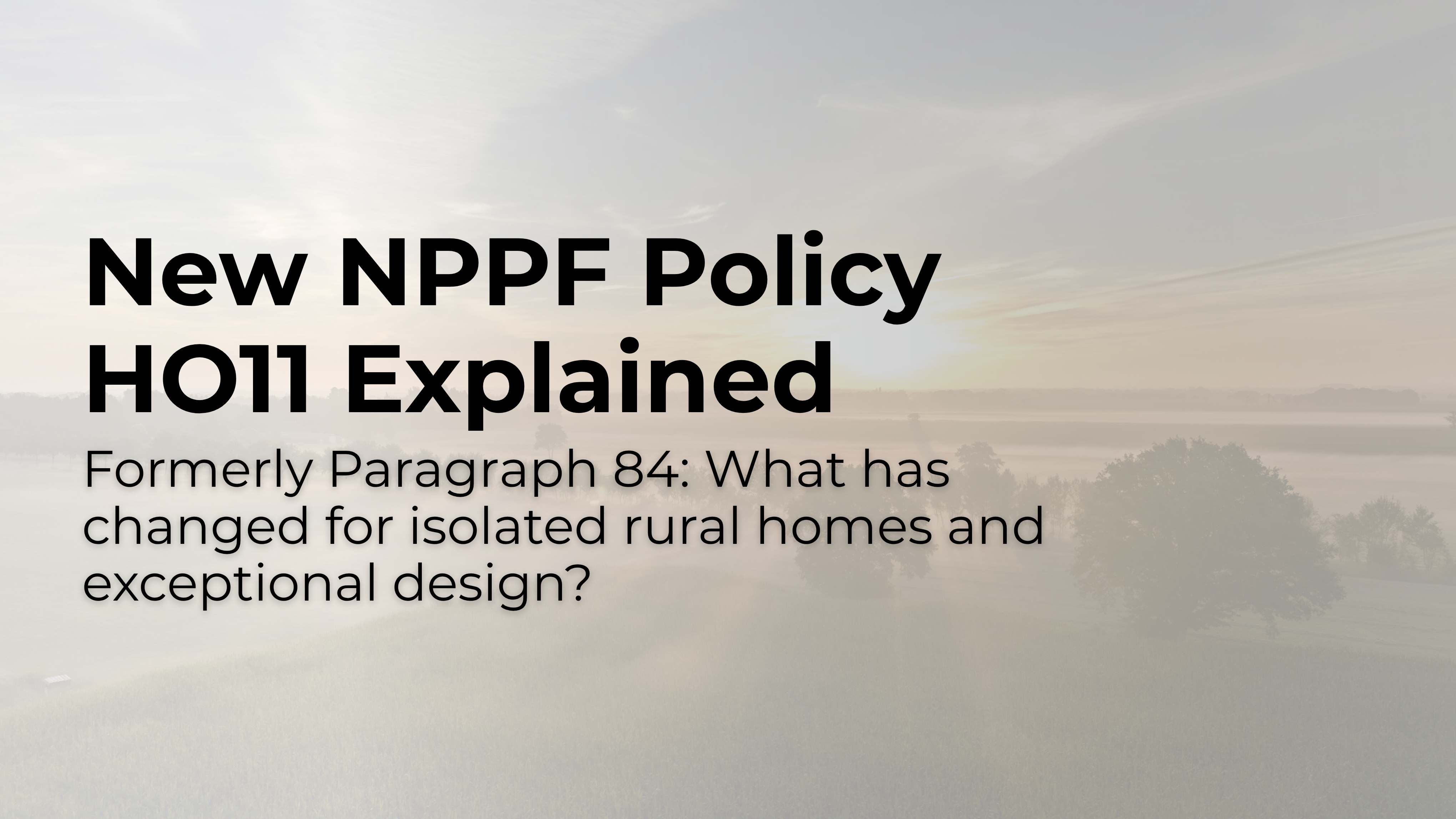 NPPF Policy HO11